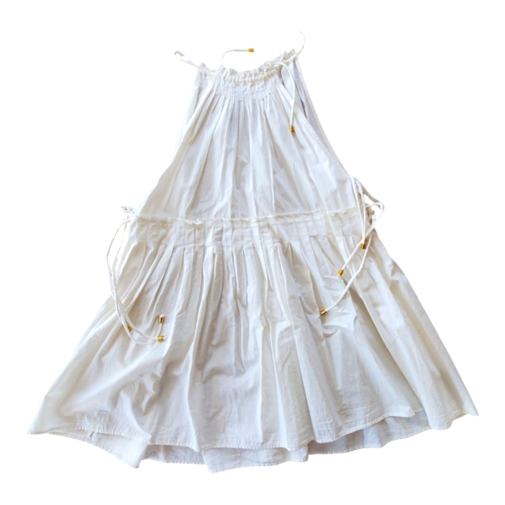 Free People Medium Cotton Mini Flowy Boho Dress Cream 087 Whimsy
